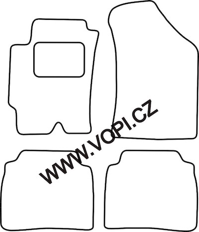 Textil-Autoteppiche Hyundai Elantra 09/2000 - 2010 Carfit (1820)